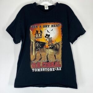 Gildan O.K Coral Tombstone, Az Dry Heat Black Tshirt Size Large